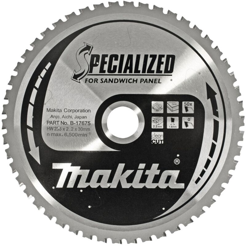 Lame Carbure Makita B 33582 ''specialized'' Panneaux Sandwichs 235mmx30x50d Pour Scies Circulaires