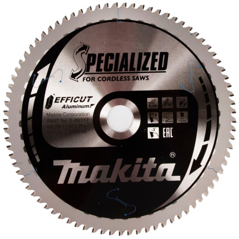 Makita - Lame efficut per metallo 260 x 30 mm - 81 denti