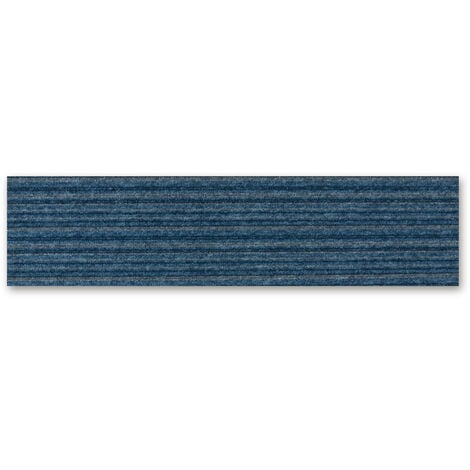 SCHATEX Lame moquette autoplombante modulaire Lame moquette bouclée salon et chambre Moquette en lame grise et bleu sans colle