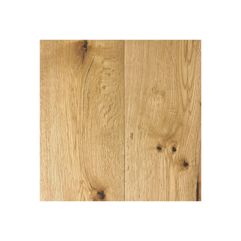 Lame Parquet contrecollé vernis mat Click à plat - Chêne Naturel - Paquet de 2,166m²