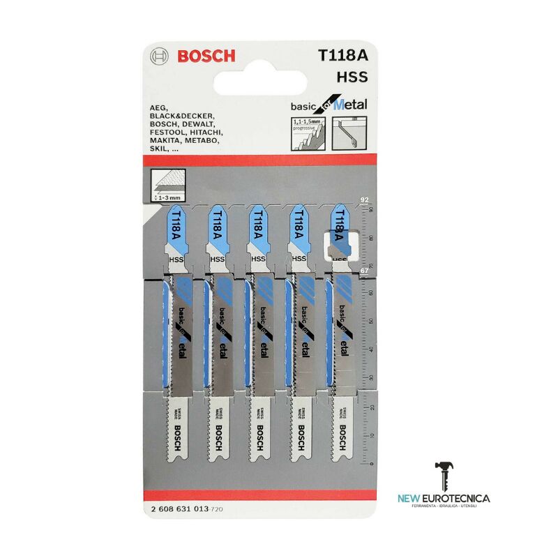Image of Bosch - Lame per seghetto alternativo t118a hss confezione 5 pezzi