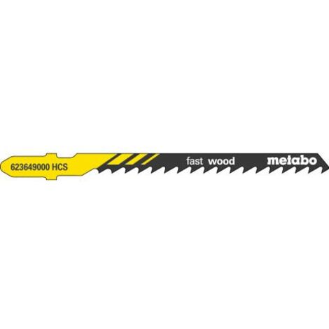 Lame per seghetto alternativo per legno duro, lunghezza 74 mm, dentatura 4 mm, HCS, rivestite, per curve, confezione da 5 pezzi