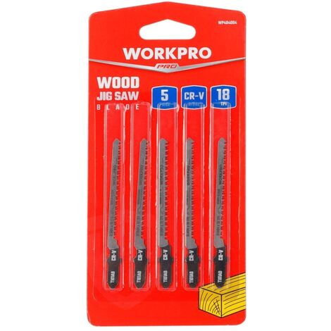 Lame per seghetto alternativo (set da 5 pezzi) T101A0 per legno WORKPRO