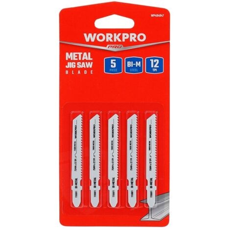 Lame per seghetto alternativo (set da 5 pezzi) T118BF per metallo WORKPRO