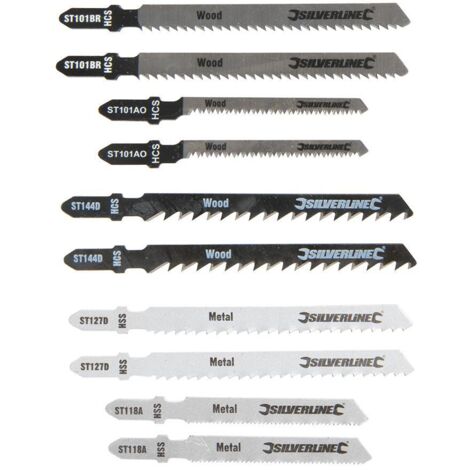 Lame per seghetto alternativo Silverline 10 pezzi legno metallo
