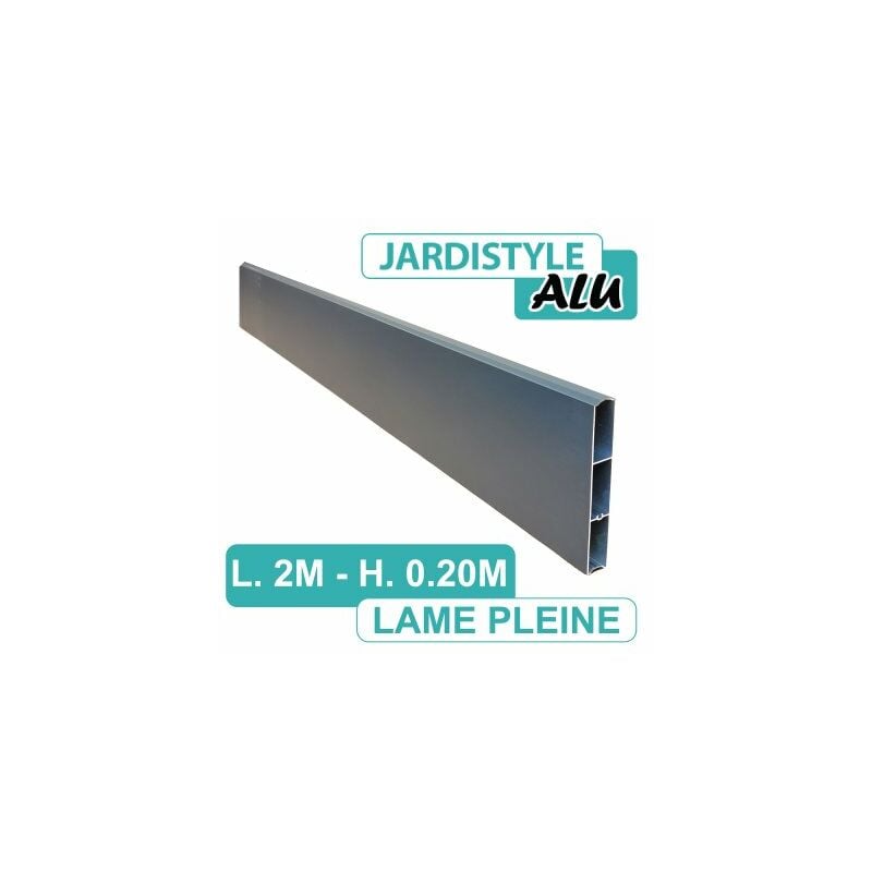Lame Pleine Aluminium Gris Anthracite 2 mètres - Gris Anthracite (RAL 7016)
