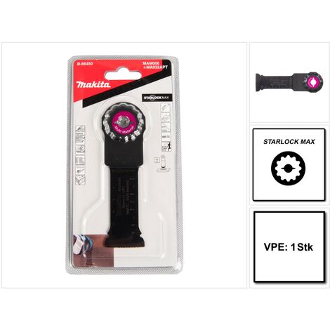 Lame plongeante concrétion carbure Multi-Matière coupe précision STARLOCK MAKITA B-66450