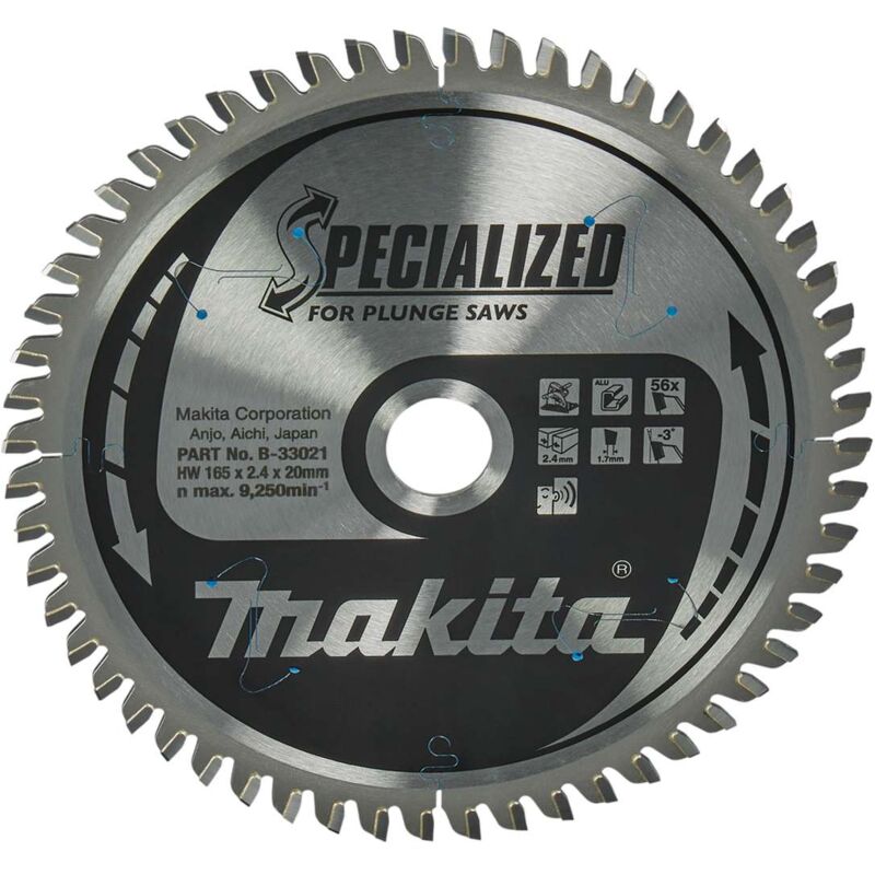 Makita - Accessoires - Lame de scie 165x20 mm, 56 dents B-33021