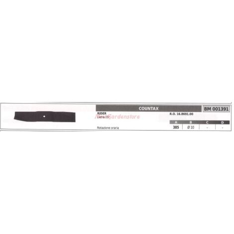 Lame pour COUNTAX 001391 tracteur de pelouse tondeuse