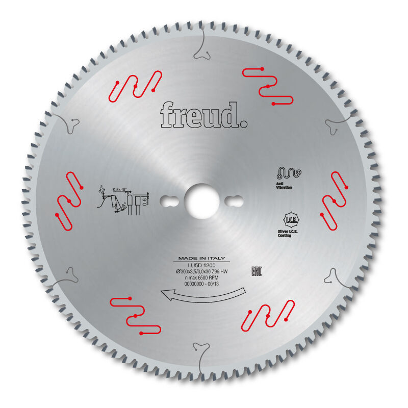 Freud - Lame pour métaux non ferreux/PVC/Aluminium Ø250 3,5/3 AL30 Z80 tp- - F03FS05295 -LU5D 0800