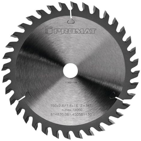 Lame pour scie circulaire de précision D. ext. 170 mm nombre de dents 36 WZ perç