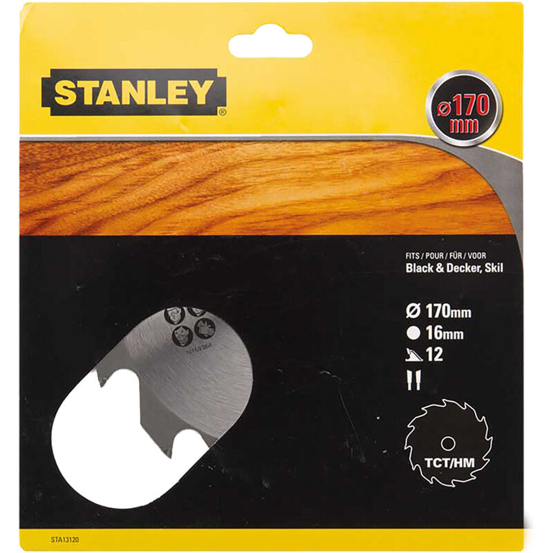 Lame Pour Scie Circulaire Grandes Dents Diam 170 Mm - Trou 16 Mm Stanley