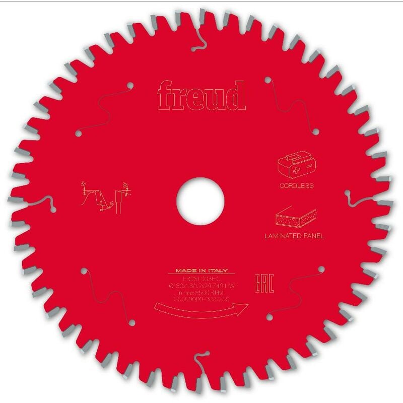 Freud - Lame pour scie circulaire portative sans fil Ø160 1,8/1,2 AL20 Z48 ba -5° - F03FS10075 -FR06L003HC