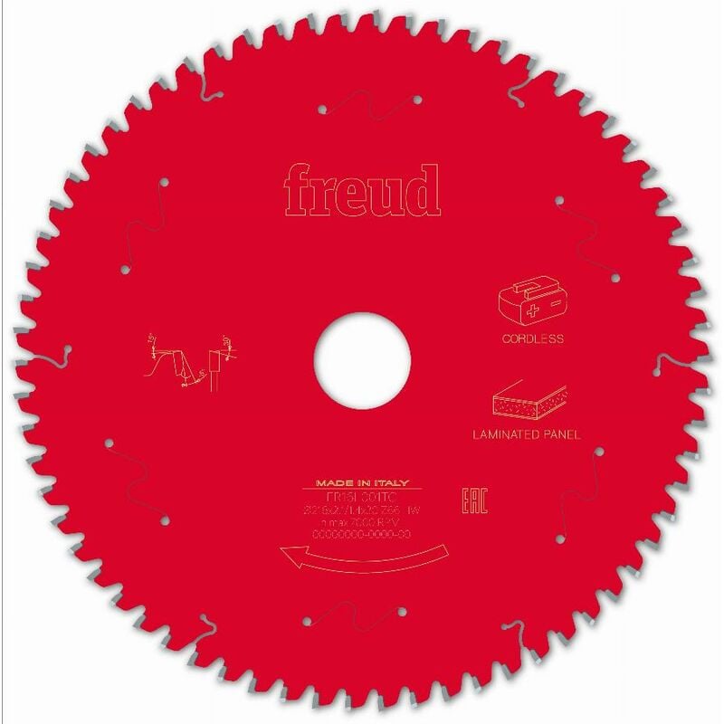 Freud - Lame pour scie circulaire portative sans fil Ø216 2,1/1,4 AL30 Z66 ba -5° - F03FS10079 -FR16L001TC