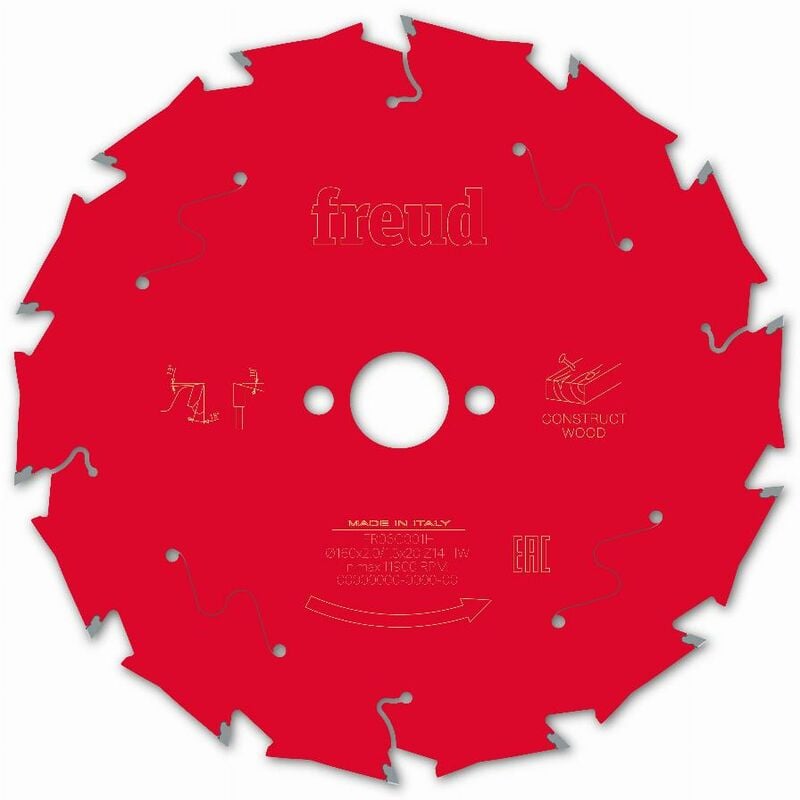 Freud - Lame pour scie circulaire portative Ø160 2/1,3 AL20 Z14 ba 18° - F03FS09788 -FR06C001H