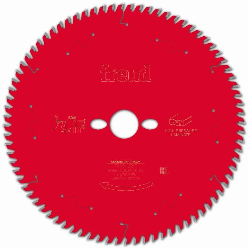 Lame pour scie circulaire portative Freud 250 2,8/1,8 AL30 Z80 tp 10° - F03FS09877 -FR23H001T