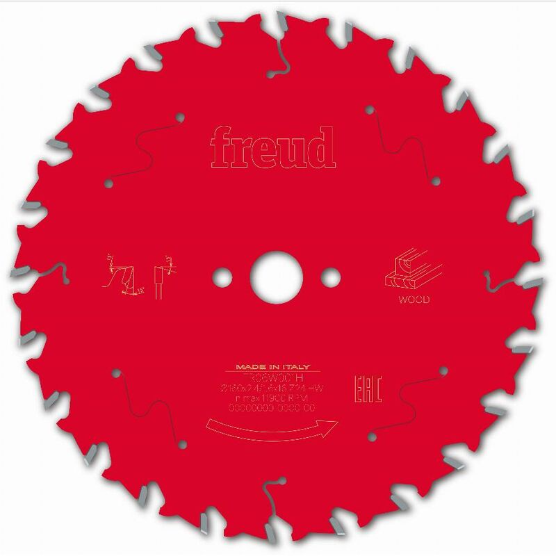 Freud - Lame pour scie circulaire portative Ø160 2,4/1,6 AL16 Z24 ba 15° - F03FS09673 -FR06W001H