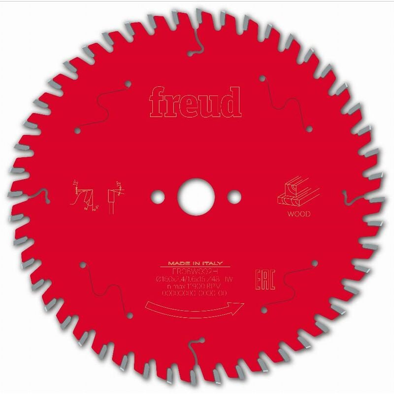 Freud - Lame pour scie circulaire portative Ø160 2,4/1,6 AL16 Z48 ba 5° - F03FS09674 -FR06W002H