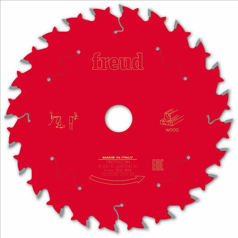 Freud - Lame pour scie circulaire portative filaire/sans fil Ø165 1,7/1,3 A20 Z24 ba 15° - F03FS09686 -FR07W001H