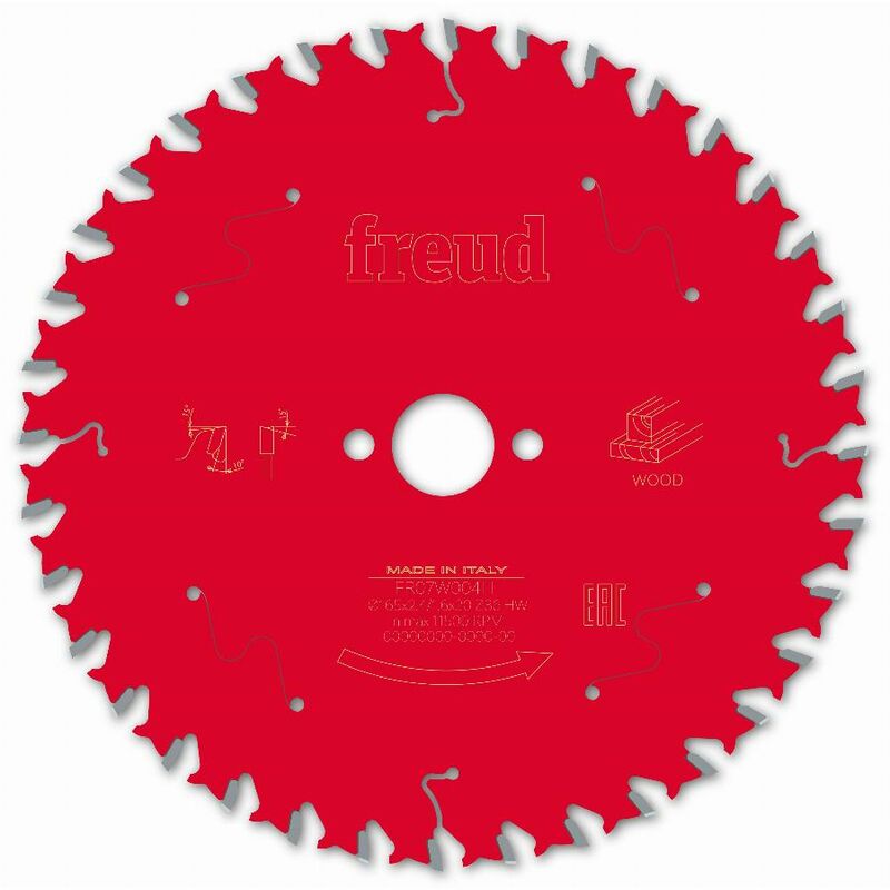 Lame pour scie circulaire portative FREUD - Ø165 2,4/1,6 AL20 Z36 BA 10° - F03FS09689 -FR07W004H