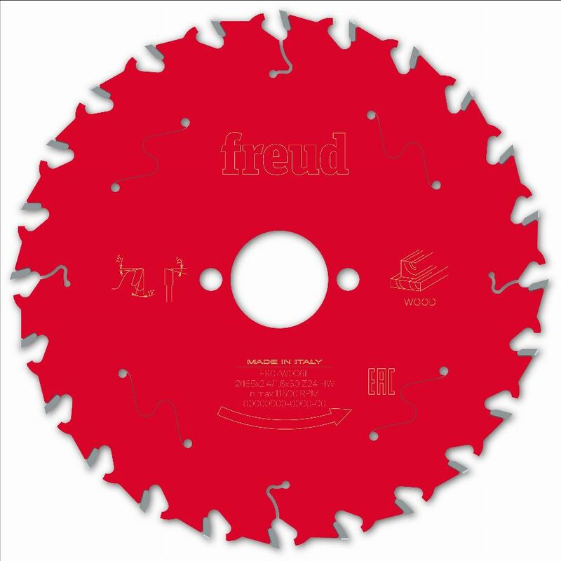 Lame pour scie circulaire portative Freud 165 2,4/1,6 AL30 Z24 ba 15° - F03FS09691 -FR07W006H