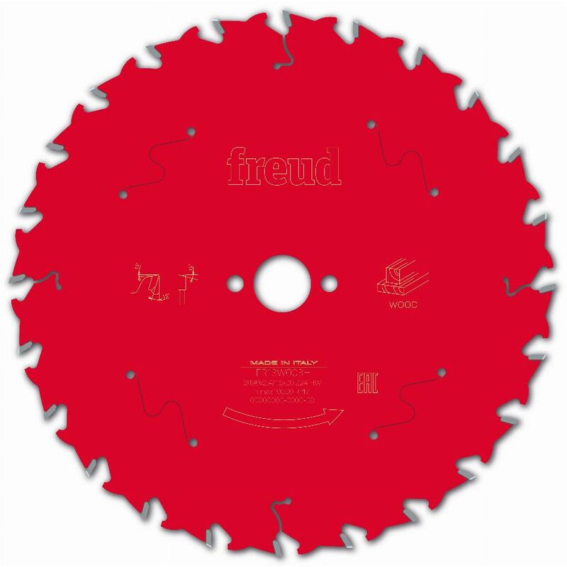 Freud - Lame pour scie circulaire portative Ø190 2,4/1,6 AL20 Z24 ba 15° - F03FS09714 -FR13W003H