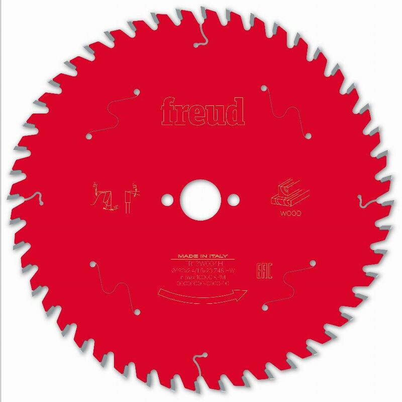 Lame pour scie circulaire portative FREUD - Ø190 2,4/1,6 AL20 Z48 BA 10° - F03FS09715 -FR13W004H