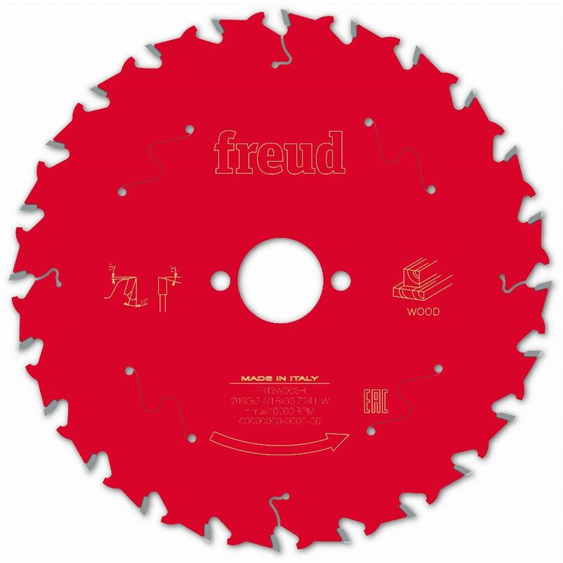 Freud - Lame pour scie circulaire portative Ø190 2,4/1,6 AL30 Z24 ba 15° - F03FS09717 -FR13W006H