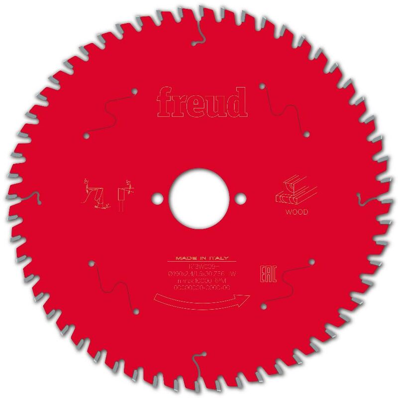 Freud - Lame pour scie circulaire portative Ø190 2,4/1,6 AL30 Z56 ba 5° - F03FS09720 -FR13W009H