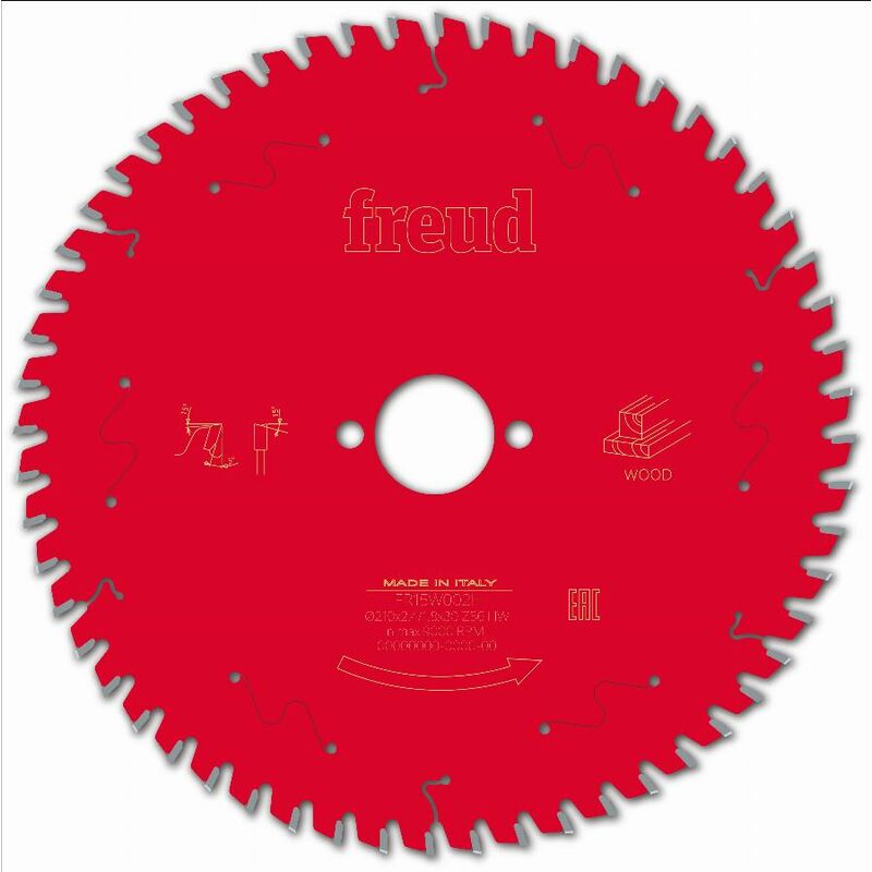 Freud - Lame pour scie circulaire portative Ø210 2,4/1,8 AL30 Z56 ba 5° - F03FS09724 -FR15W002H