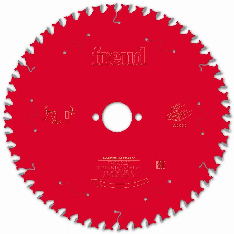 Lame pour scie circulaire portative Freud 225 2,6/1,6 AL30 Z48 ba 10° - F03FS09773 -FR18W002T