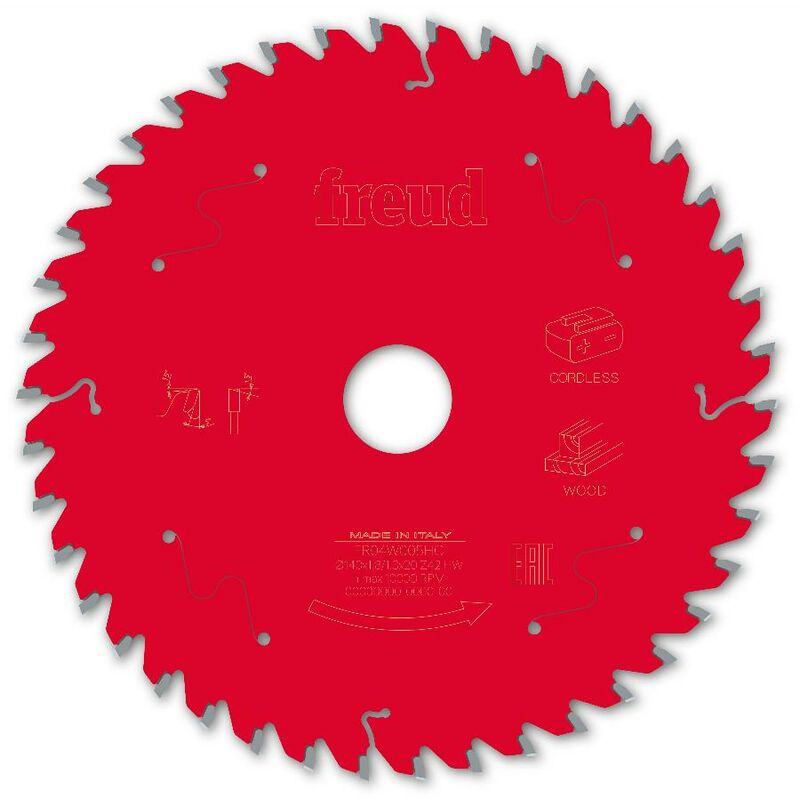 Lame pour scie circulaire portative sans fil Freud 140 1,8/1,3 AL20 Z42 ba 5° - F03FS10046 -FR04W005HC