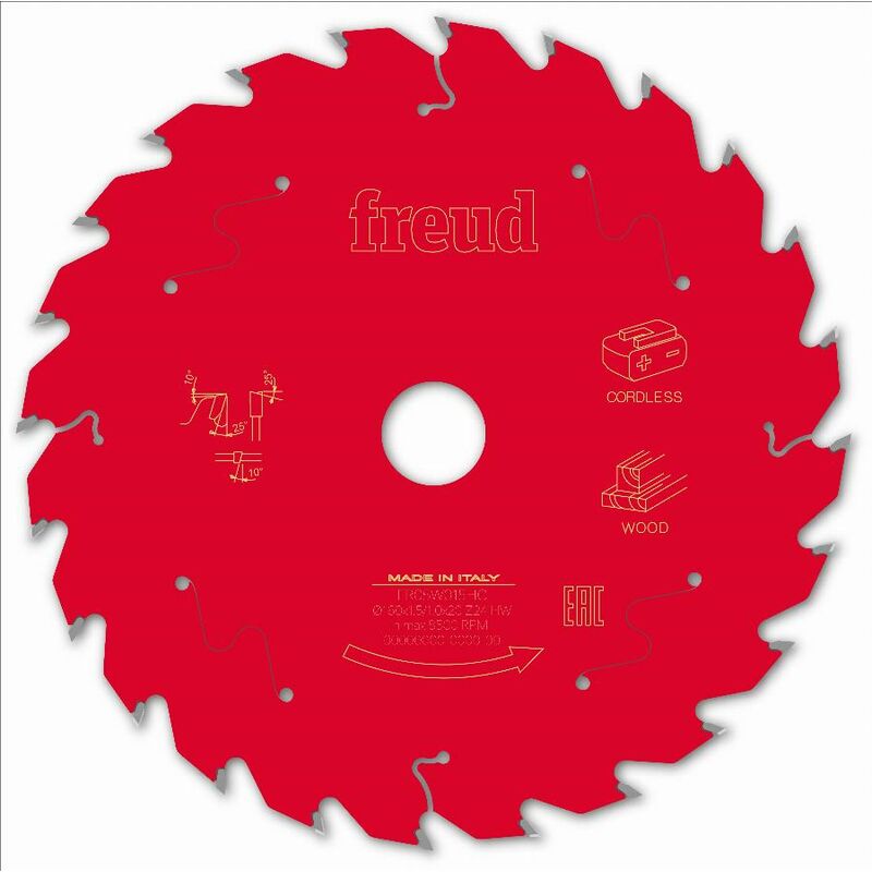 Freud - Lame pour scie circulaire portative sans fil Ø160 1,45/1 AL20 Z24 ba 25° - F03FS10048 -FR05W015HC