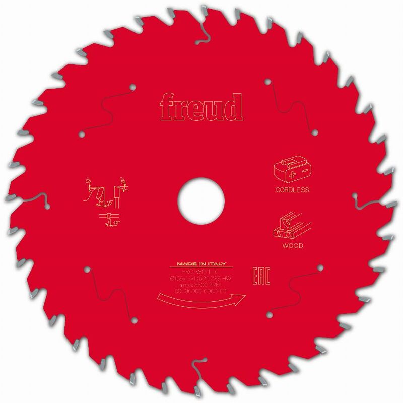 Freud - Lame pour scie circulaire portative sans fil Ø165 1,45/1 AL20 Z36 ba 15° - F03FS10053 -FR07W011HC