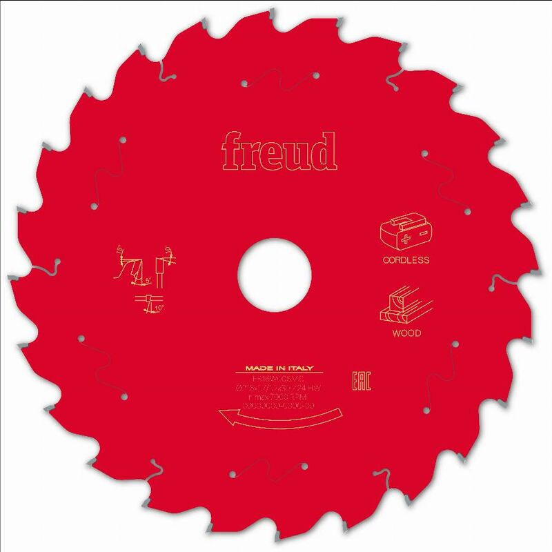 Freud - Lame pour scie circulaire portative sans fil Ø216 1,7/1,2 AL30 Z24 ba 5° - F03FS10061 -FR16W006MC