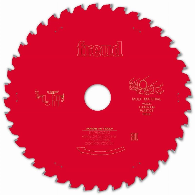 Freud - Lame pour scie circulaire portative Ø210 2,4/1,6 AL30 Z40 tpb 0° - F03FS09886 -FR15M001M