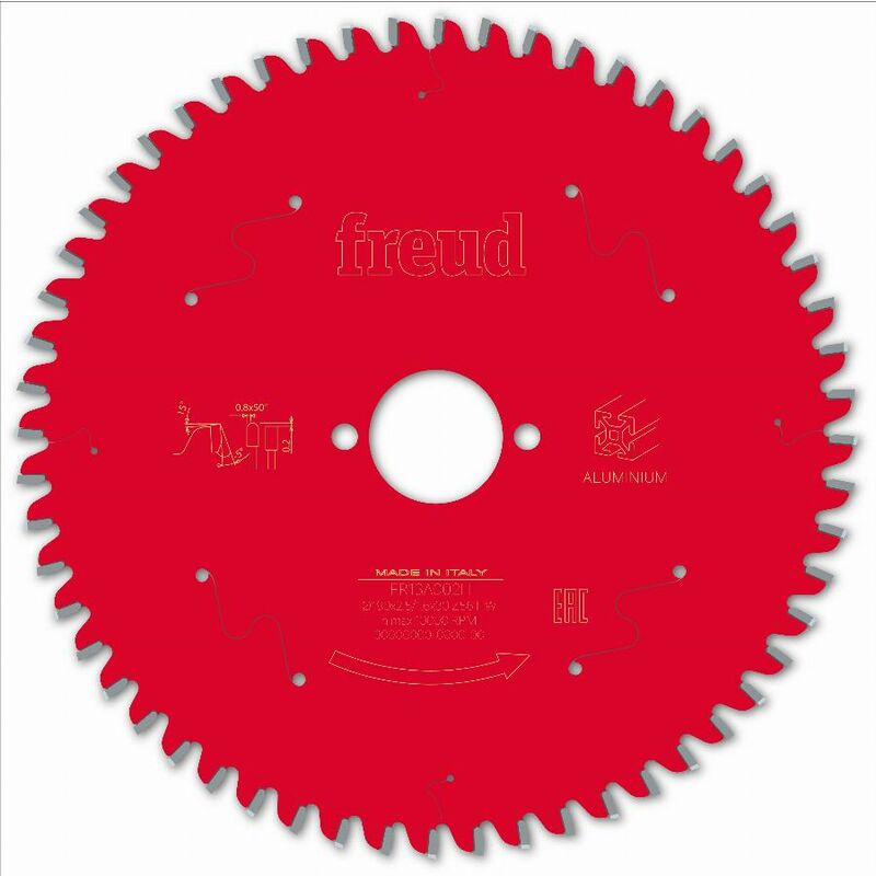 Lame pour scie circulaire portative Freud 190 2,5/1,6 AL30 Z56 tp -5° - F03FS09815 -FR13A002H