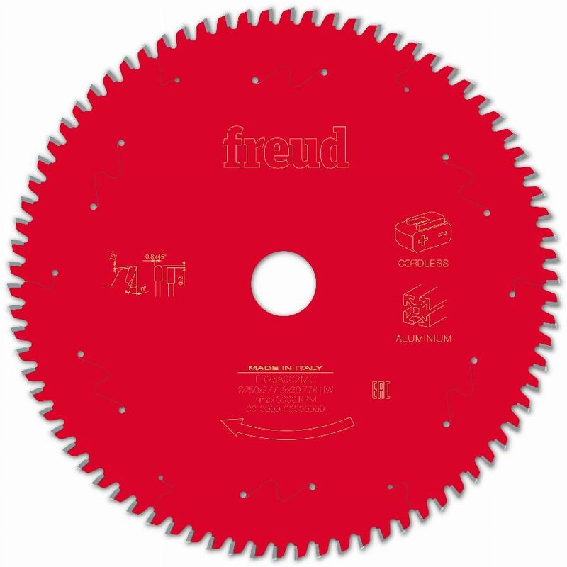 Lame pour scie circulaire portative sans fil Freud 250 2,4/1,8 AL30 Z78 tp 0° - F03FS10090 -FR23A002MC