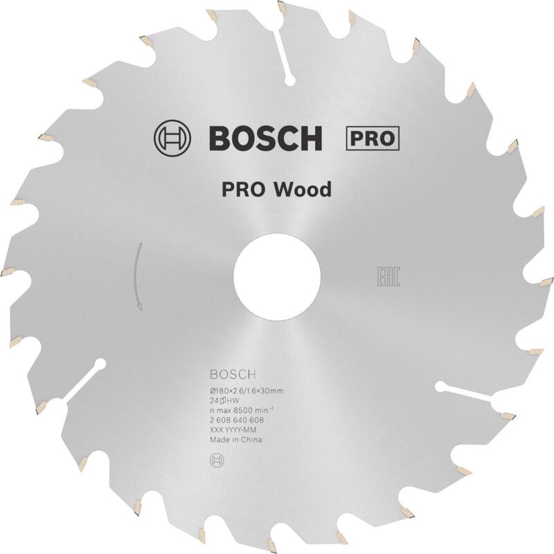 Bosch - Lame de scie circulaire pro Wood 180 x 2,6 x 30 mm - 2608640608