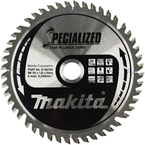 Lame pour scie circulaire “Specialized” TCT MAKITA B-56764 165x20mm, 48 dents
