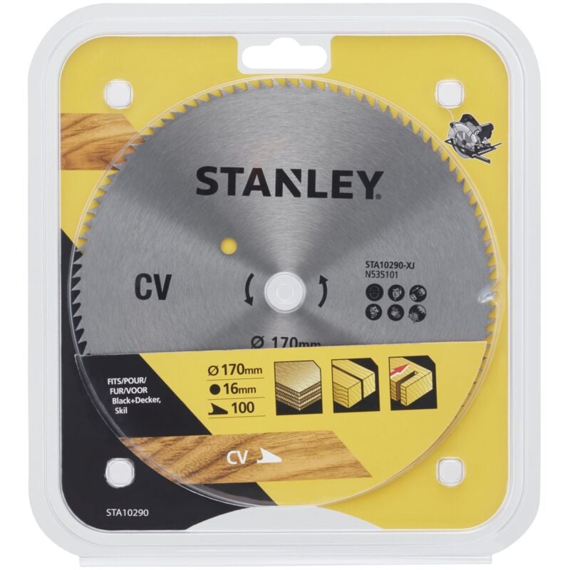 Stanley - Lame chromée ø 170x16 mm. 100 dents STA10290-XJ
