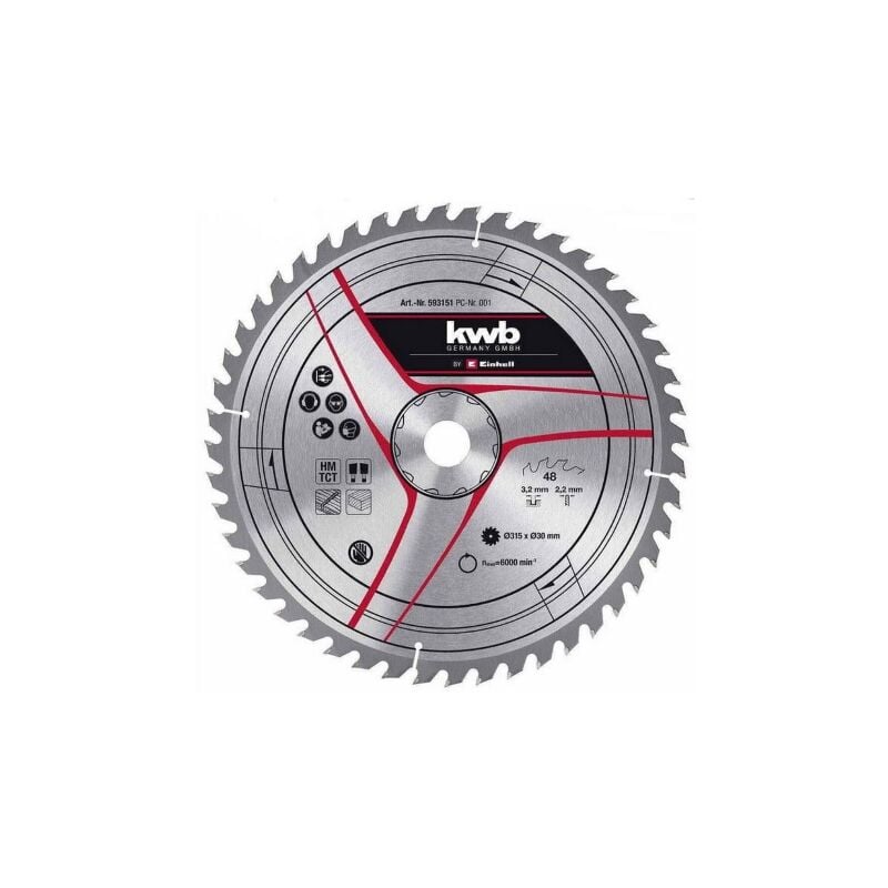 KWB - spare disc 210x30x1,2 mm for circular saw with 40 teeth blade for wood by Einhell