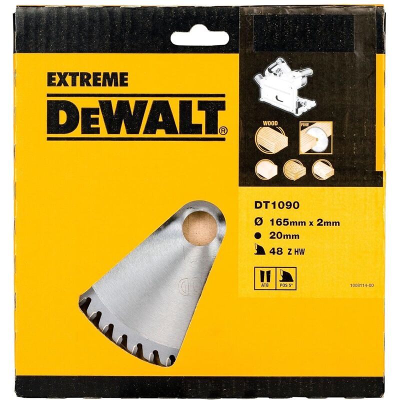 Dewalt - DT1090-QZ Lame de scie plongeante 165x20 mm 48T