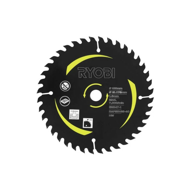 Ryobi - Lame pour scie plongeante 165 mm - 40 dents - RAPSB165-40