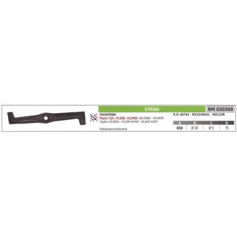 Lame pour tondeuse HYDRO 124 ETESIA 030368