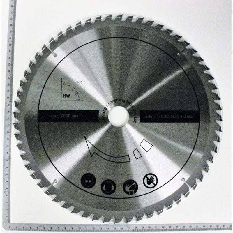 Scheppach - Lame pour scie circulaire - Compatible avec HM140L - 60 dents - Diamètre 305 mm - Dimensions 30 x 1,8 mm