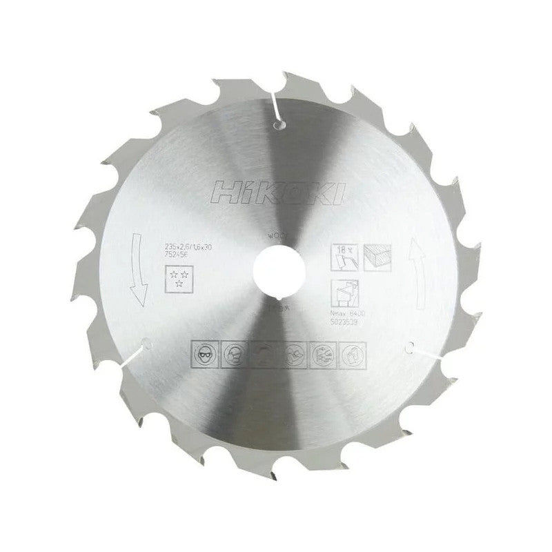 Hitachi - Lame scie circulaire bois Ø190 18 dents alés.30mm hikoki 752436