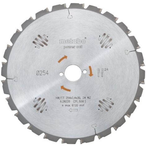 Lame scie circulaire 250x30 24 dents - scie electrique