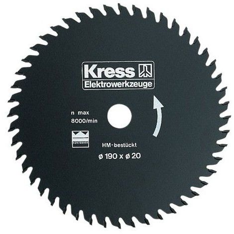 Lame Scie Circulaire Carbures 48 Dents 190 X 20 Mm Kress 91519401