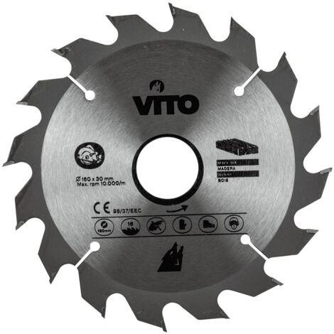 Lame scie circulaire Diam 160 x 1,8mm 16 dents Scies Alesage 30mm VITO